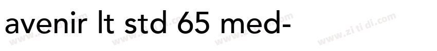 avenir lt std 65 med字体转换